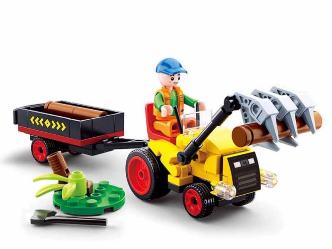 Sluban Town Boerderij Tractor met aanhanger