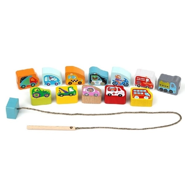Cubika Wooden Vehicle Lacing Set