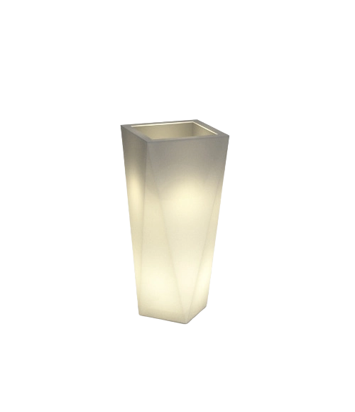 Design Bloempot MONUMO VASO wit met verlichting