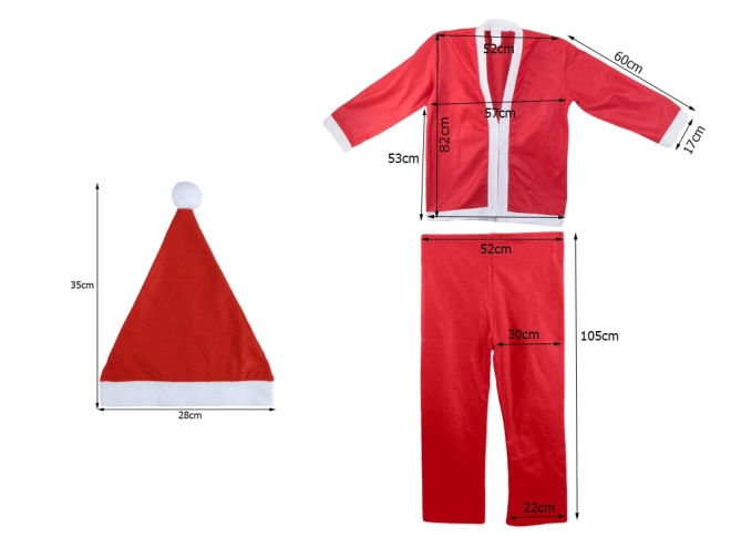 Kerstman kostuum voor jongens met muts en baard