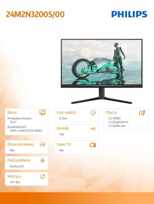 Monitor Philips 23.8" IPS 180Hz met HDMI en DP