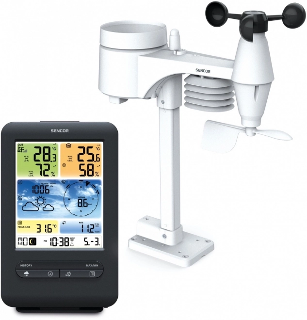 Professional Weather Station with WiFi Sensor 5in1