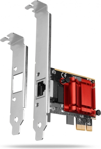 PCIe Gigabit Ethernet Network Card with Intel I210AT Chip, RJ‑45, Low Profile