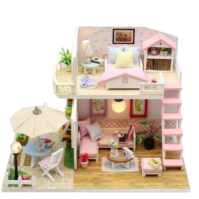 Design à deux niveaux avec mini-mobilier