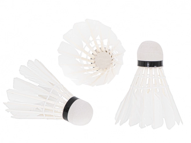 Badmintonshuttles van veren - set van 3 stuks