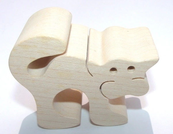 Fauna houten dierfiguur kat