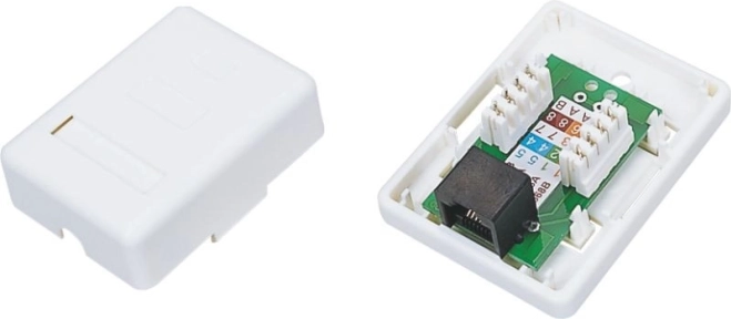 Wall-mounted UTP outlet Cat. 6 1× RJ45