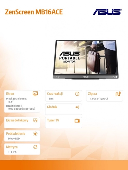 Draagbare monitor ASUS 15.6 inch