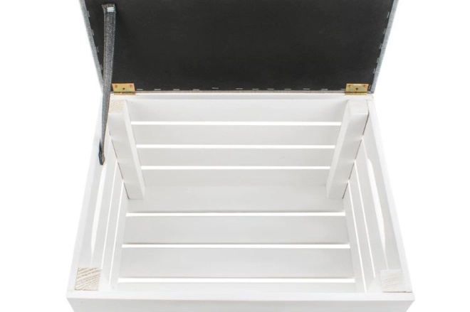 Smart storage under the flip-up lid
