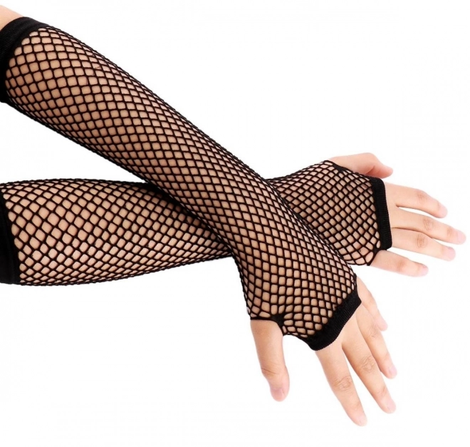 Lange visnetten vingerloze handschoenen