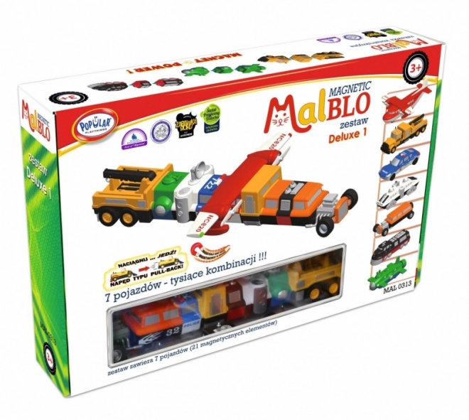 MalBlo Magnetic Vehicles Deluxe Set