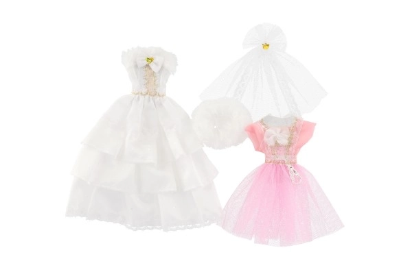 Kleding met accessoires voor poppen 2 stuks