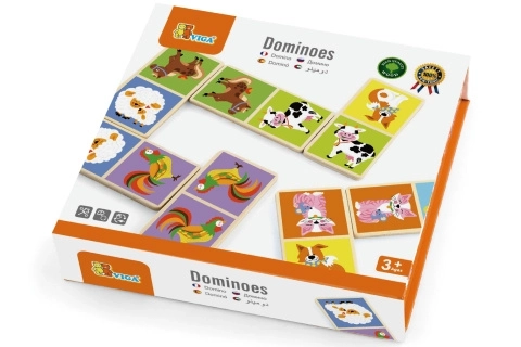 Viga Houten Domino Boerderij 28 Stukken Montessori