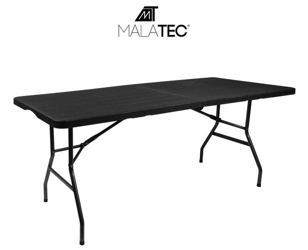 Schwarzer Klappbarer Gartentisch 180cm