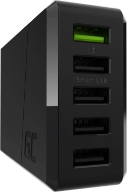 Netvoedingslader GREENCELL ChargeSource 5, 52 W, 5× USB met snel opladen