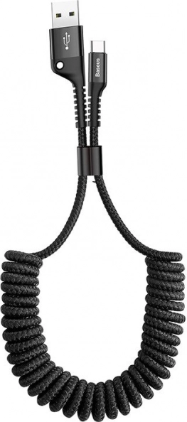 Baseus Feder-USB‑C‑Kabel 1 m, Schnellladen 2 A, schwarz