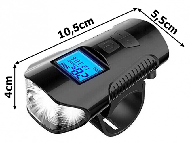 Multifunctional Bicycle Light 3-in-1 with LED, Odometer, and Horn