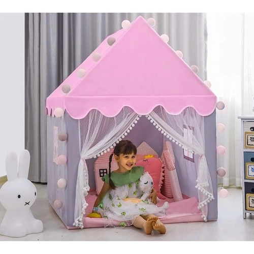 Children's pink tent with led lights