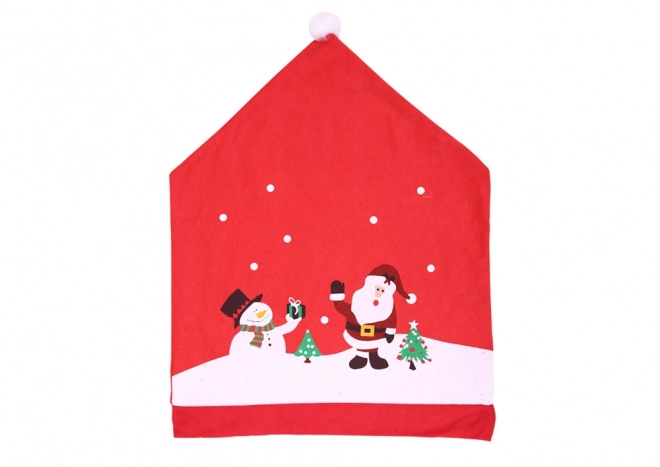 Kersthoes voor stoel rood 60cm x 48cm 1stuk.