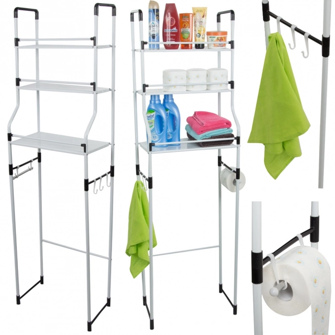 Badkamerplank met organizer en drie planken
