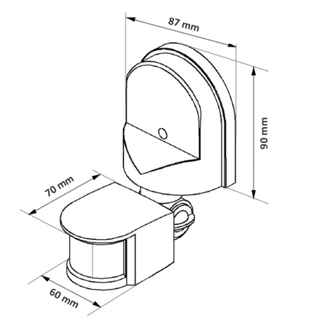 Muur Bewegings- en Schemeringssensor MCE25GR