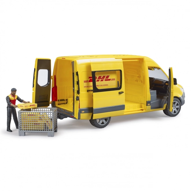 Mercedes-Benz Sprinter DHL Delivery Truck with Driver Toy