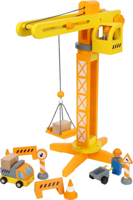 Wooden Crane with Accessories small foot