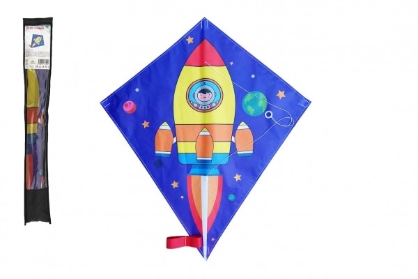 Vliegende draak met ruimteraketmotief - 70 x 60 cm