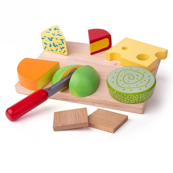 Bigjigs Toys houten kaas set op plank