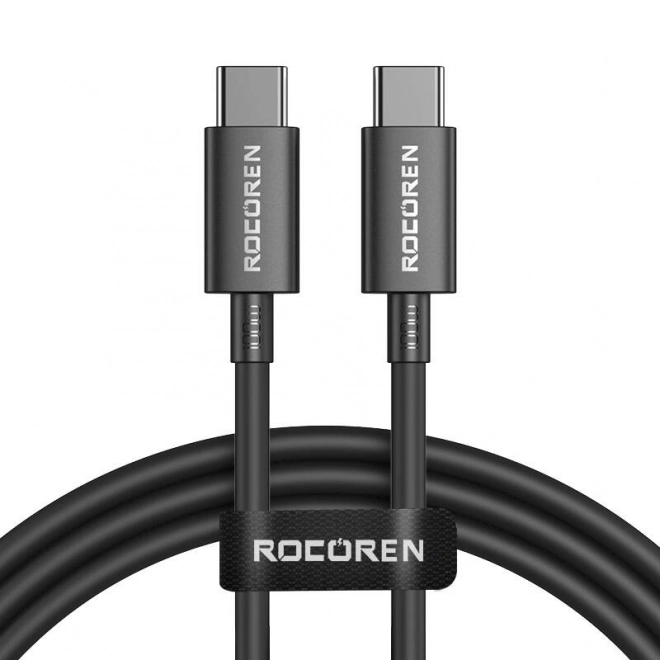 Câble de charge rapide USB-C vers USB-C 100W, 1 m noir