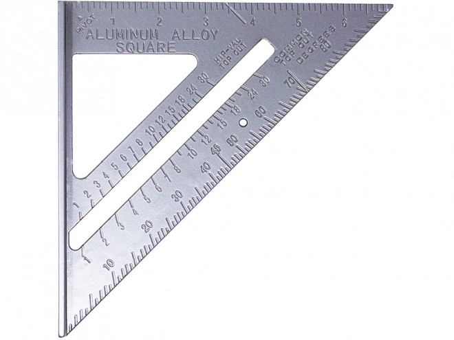 Aluminium hoekstuk met gegraveerde markeringen 180 mm
