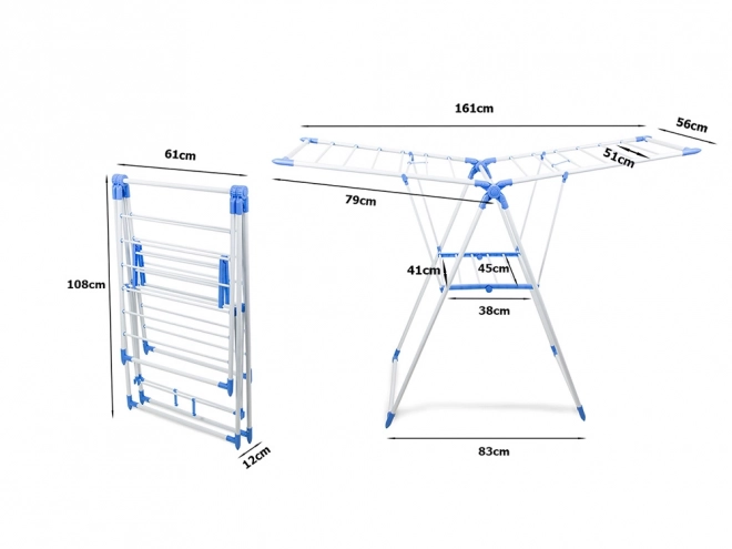 Folding Two-tier Indoor and Outdoor Clothes Dryer