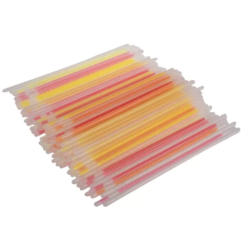 Bracelets et bâtons fluorescents 100 pcs avec connecteurs
