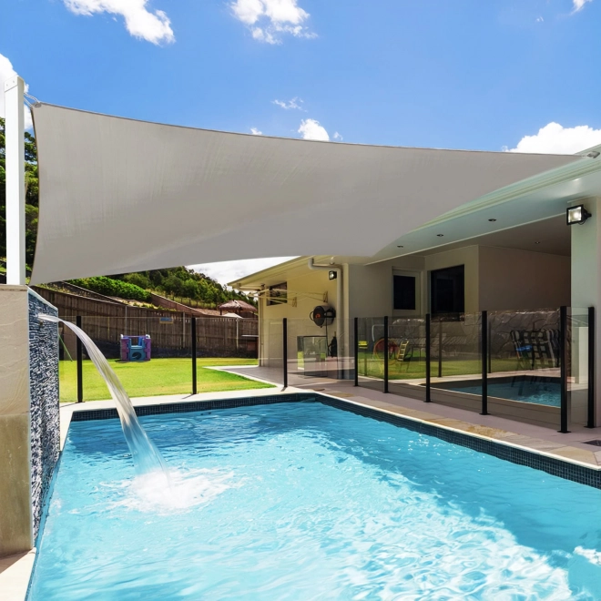 Vierkante schaduwdoek met waterdicht dak 4x4m ModernHome - grijs