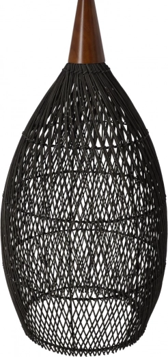 Natural rattan and wood in modern black