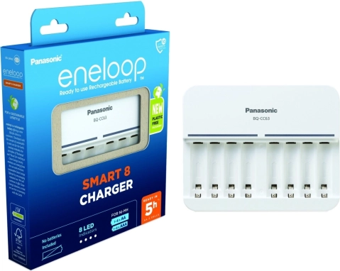 Eneloop oplader zonder batterijen voor 8 stuks