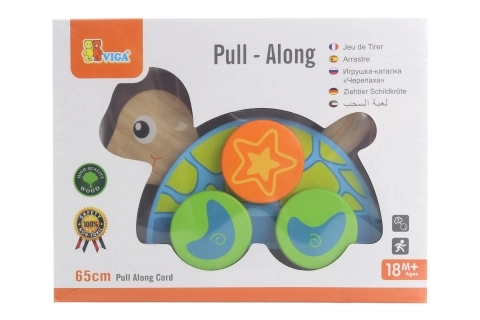 Houten trekschildpad