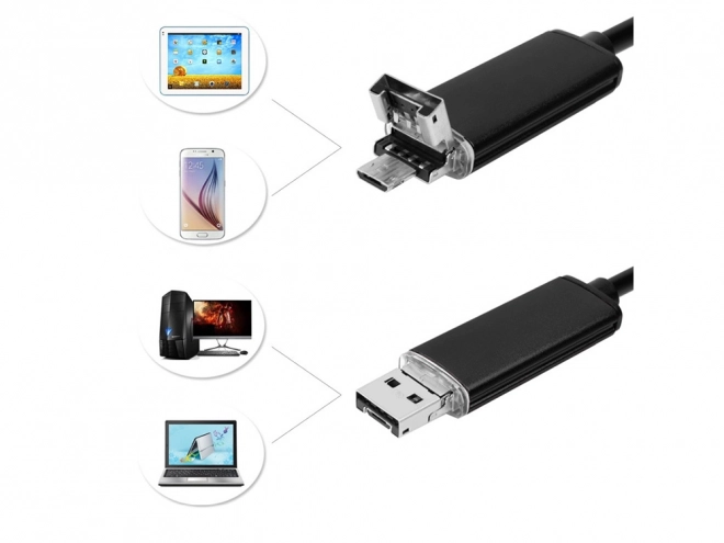Caméra d'inspection endoscopique avec éclairage LED 10m USB