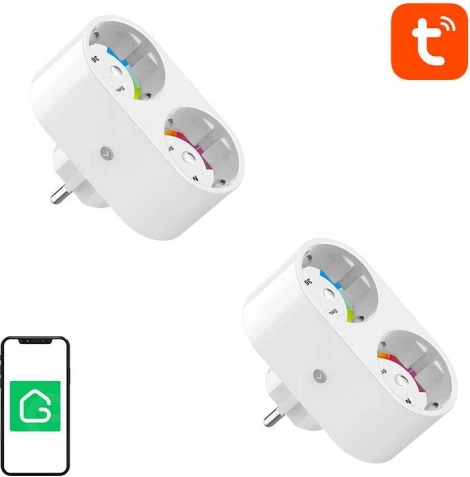 dubbele slimme wi‑fi‑stekker gosund sp211, set van 2 stuks