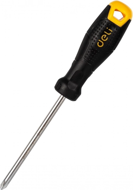 Kruiskopschroevendraaier PH2 × 100 mm Deli (zwart)