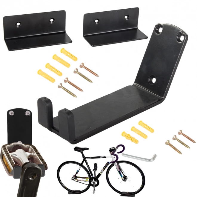Support mural en métal pour vélo solide jusqu'à 30 kg