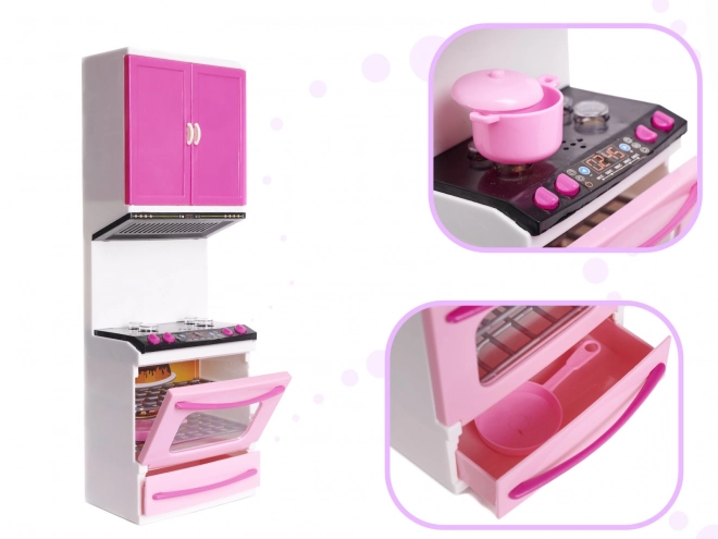 Poppenkeuken 4-modules met LED-effecten