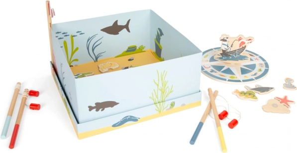 Jeu de pêche magnétique motif 4 amis