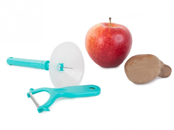 Schraper voor groenten en fruit met beschermkap
