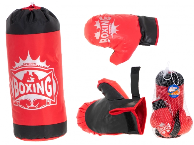 Kit de boxe avec sac de frappe et gants