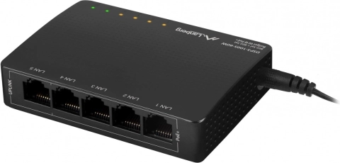 Lanberg PoE+ Switch 5-poorts desktop 1GB