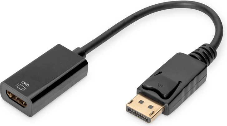 Aktiver DisplayPort-zu-HDMI-Adapter, 0,2 m, 4K UHD, schwarz