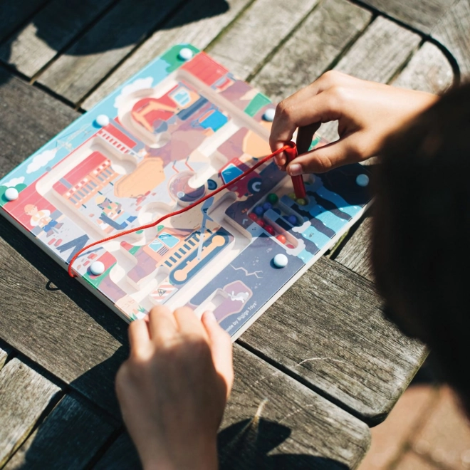 Magnetic Maze Toy Construction by Bigjigs