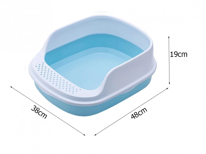 Toilette ouverte pour chats avec cadre et pelle