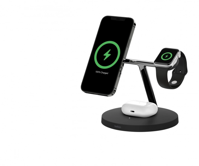 Draadloze oplader Belkin BoostCharge Pro 3 in 1 zwart